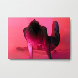 Darkwave Desire Metal Print | Photo, Color, Hotgirls, Vicecity, Retro, Neon80S, Dancer, Sensual, Synthwave, Sexy 