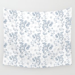 Blue Eucalyptus surface pattern Wall Tapestry