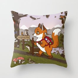 Foxy Trail Throw Pillow