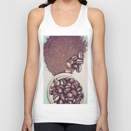 Coffee Beans and Coffee Ground Tank Top