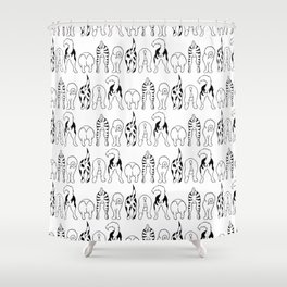 Dog Butts Pattern Shower Curtain