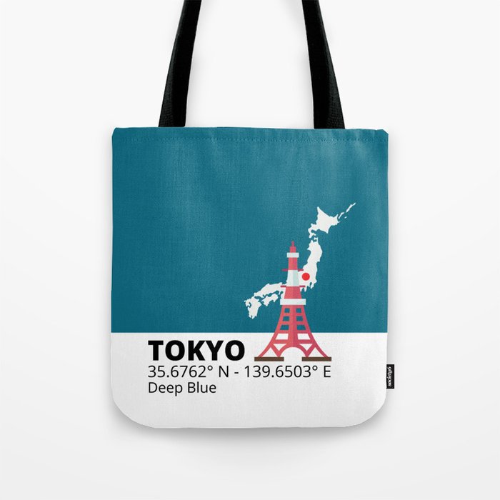 Tokyo Deep Blue Tote Bag