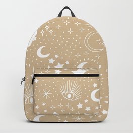 Magic Universe shooting stars and wishful eye moon sparkle and constellation blue Backpack | Neutral, Baby, Boho, Eye, Graphicdesign, Phase, Moon, Trend, Bohemian, Bedroom 