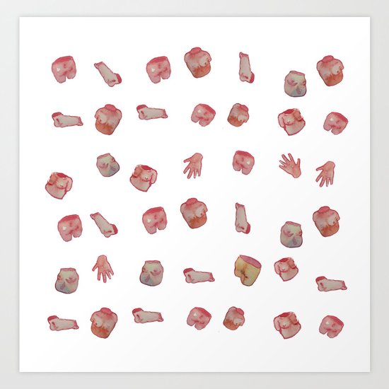 Body parts new water color Art Print