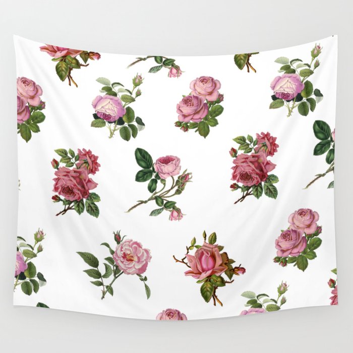 Fine pink roses Wall Tapestry