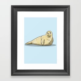 Grey Seal Pup Framed Art Print