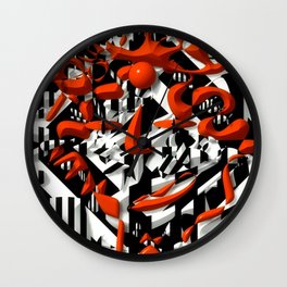 I see RED Wall Clock | Digital, Aktuell, Creativ Produkt, Contemporaryart, Usa, Europa, Colorful, Home Decor, Pattern, Fine Design 