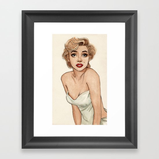 The Blonde Bombshell Framed Art Print