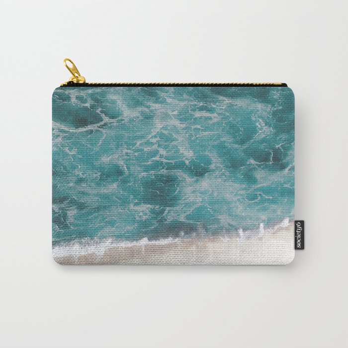 Ocean waves Carry-All Pouch by Lost empire | Society6