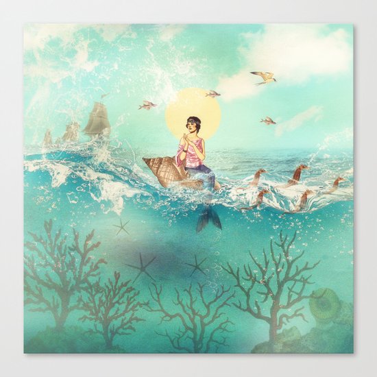 The Queen Mermaid Canvas Print