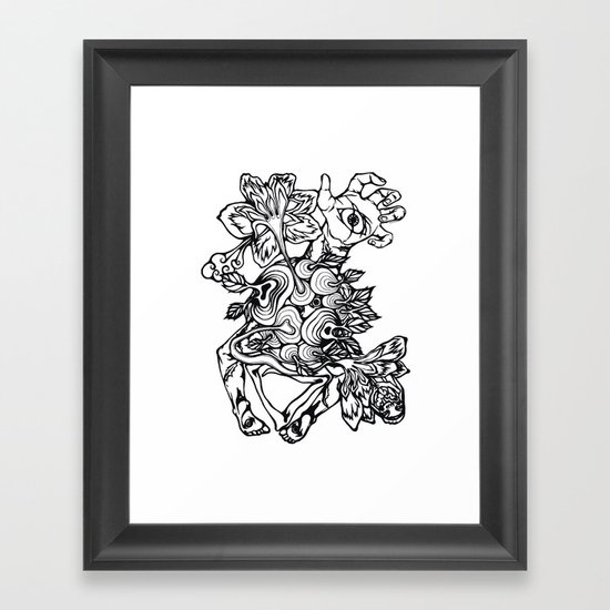See Eden - linework Framed Art Print