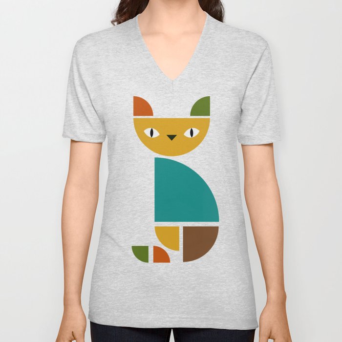 Kitty 1 V Neck T Shirt