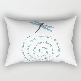 Witches rule of Three and dragonfly Rectangular Pillow