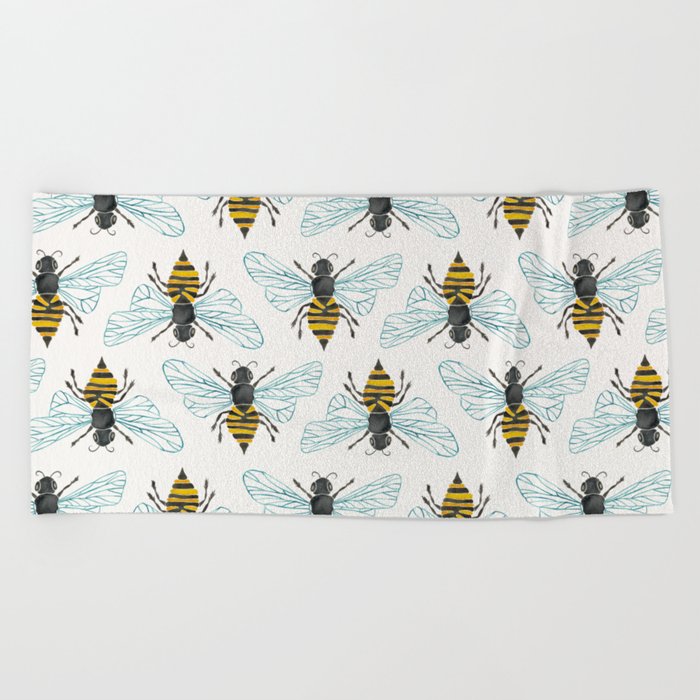 Honey Bee Beach Towel