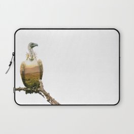 Vulture with Landscape Double Exposure Laptop Sleeve