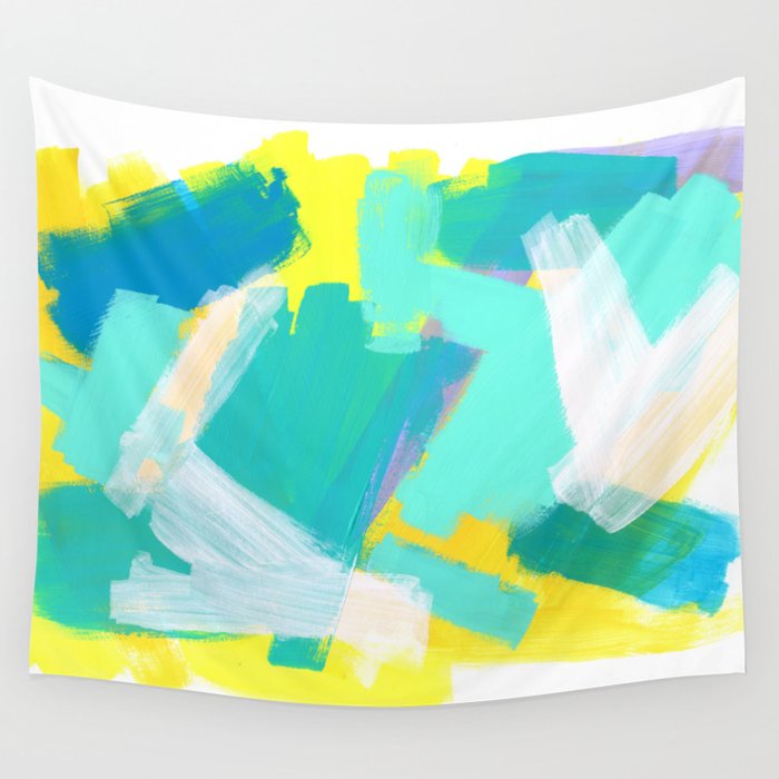 Be Kind Be Ok Mint Modern Mint Abstract Painting Pastel Colors