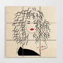 Curly girl - Empowered Women Wood Wall Art