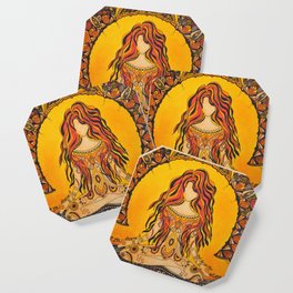 Meditation woman Coaster