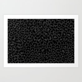 Dark abstract leopard print Art Print