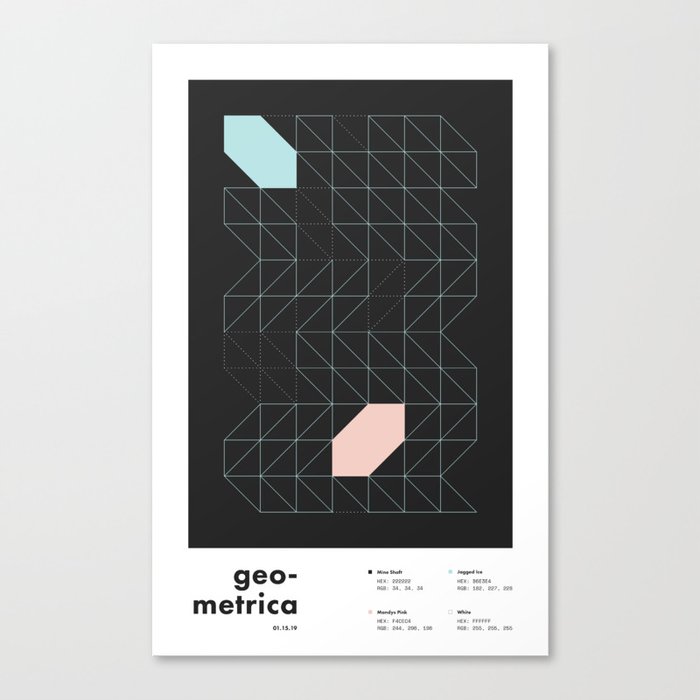 Geometrica - Color Study - 1/15/2019 - Graphic Art Print Canvas Print