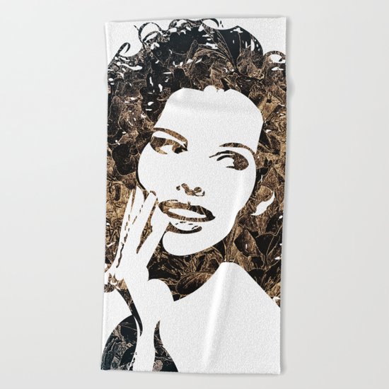 Provocative Face Beach Towel