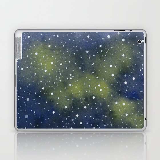 Blue yellow galaxy Laptop & iPad Skin