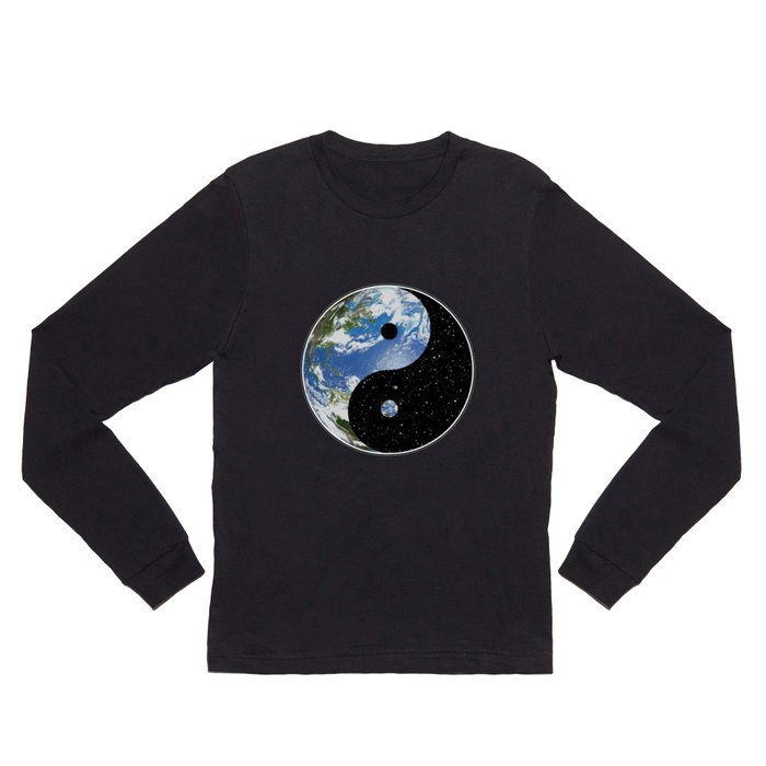 Earth / Space Yin Yang Long Sleeve T Shirt