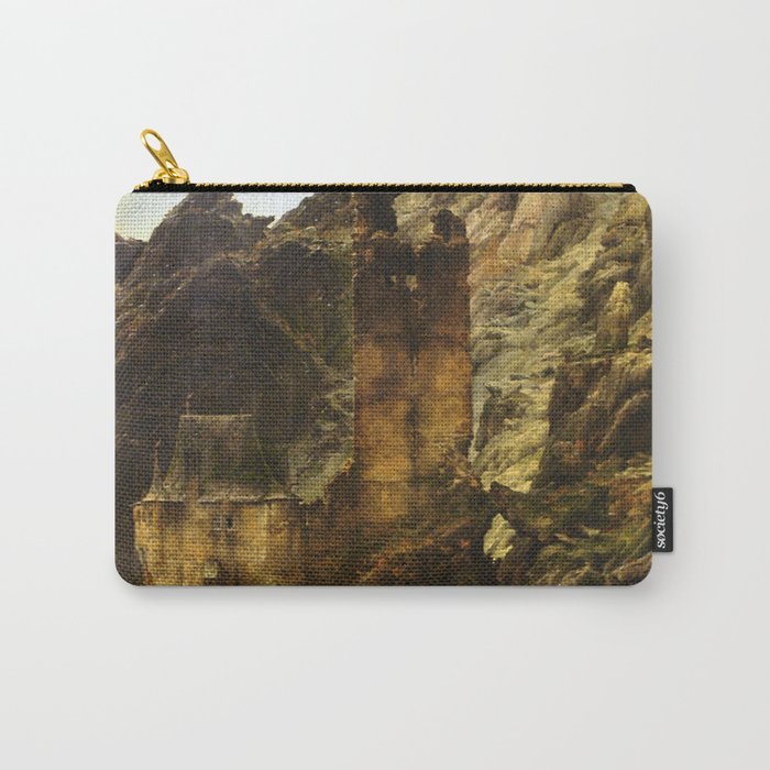 Rocky landscape Gorge with ruins - Carl Friedrich Lessing  Carry-All Pouch