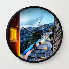 Santorini 29 Wall Clock | Photo, Thira, Oldtown, Island, Digital, Greece, Explore, Walking, Santoriniisland, Santorini 