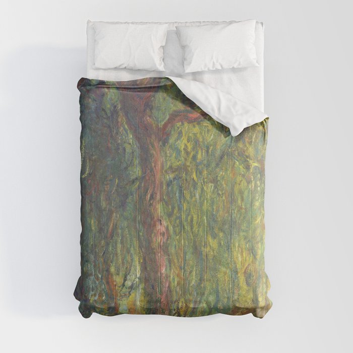 Weeping Willow Forest Painting Comforter