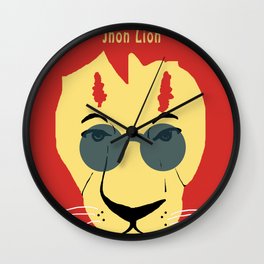Jhon Lion Wall Clock | Jhon, Illustration, Lion, Digital, Popart, Glasses, Thefabfour, Graphicdesign 