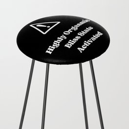 Highly Orgasmic Bliss State Activated Black Counter Stool