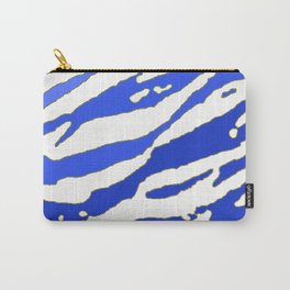 Blue & White Tiger Stripes Carry-All Pouch
