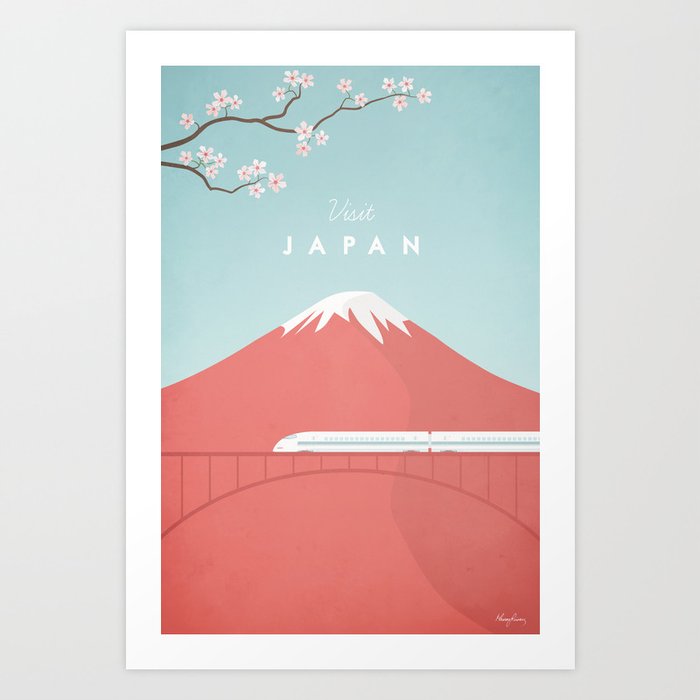 Vintage Japan Travel Poster Art Print