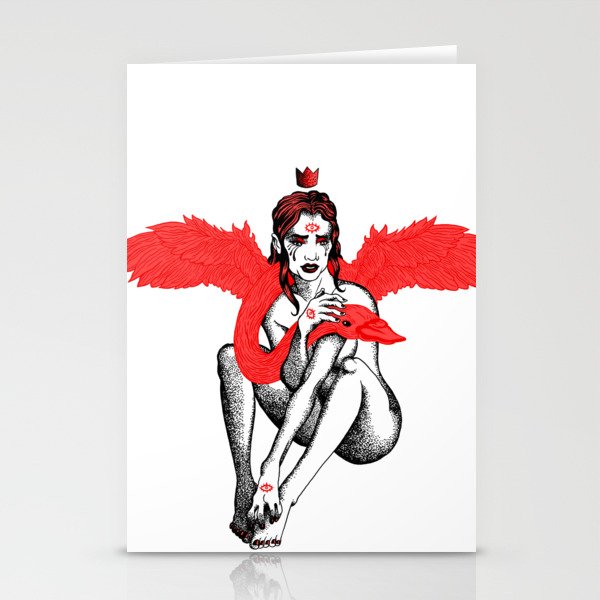 Red Swan Queen Stationery Cards