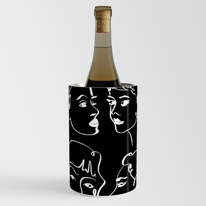 Faces Black and White Wine Chiller