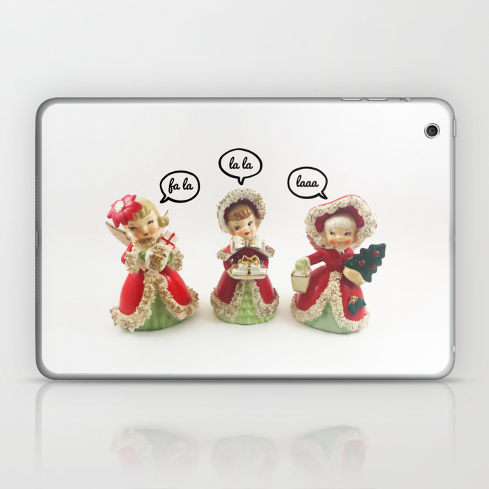 Fa La La La Laaa A Vintage Christmas Laptop Ipad Skin By Artstruckagain Society6
