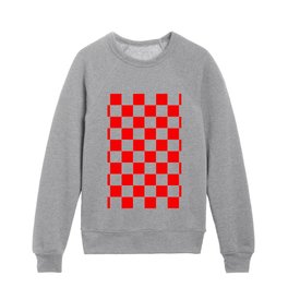 Damier 1 red and white Kids Crewneck