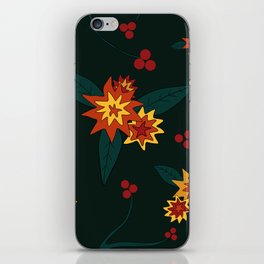 Retro abstract flower design 1 iPhone Skin