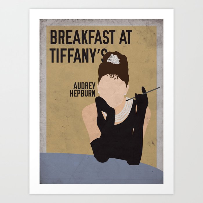 Breakfast At Tiffany's staring Audrey Hepburn Art Print
