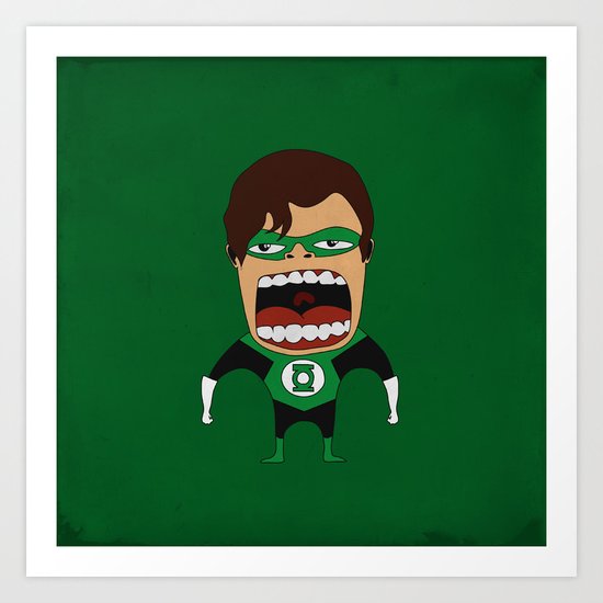 Screaming Green Lantern Art Print