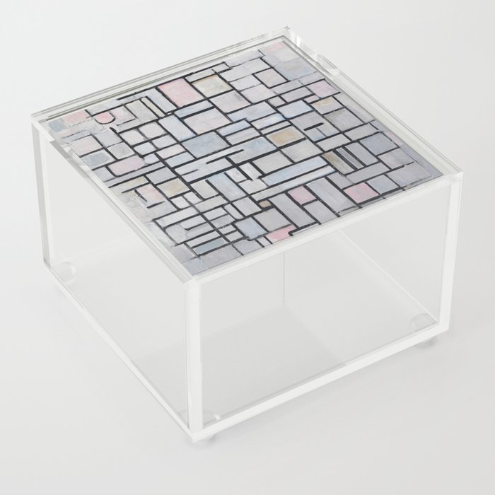 Piet Mondrian's Composition No IV (1914) famous painting Acrylic Box