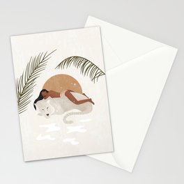 A tiger doesn't lose sleep over the opinion of sheep Stationery Card