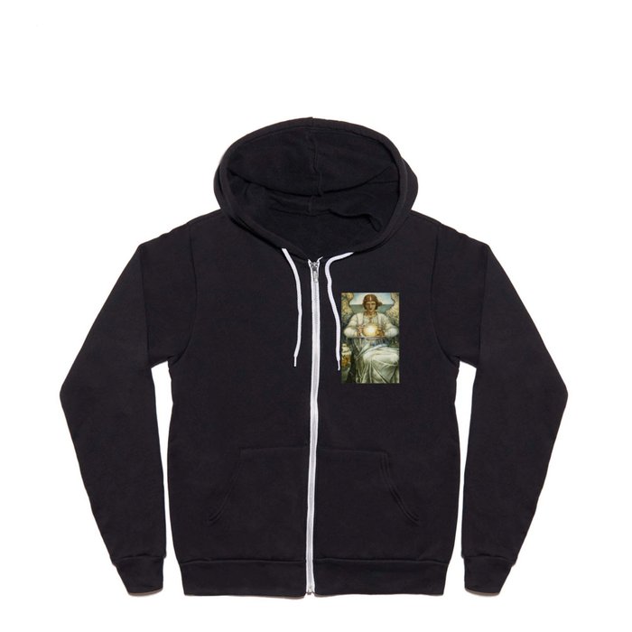 “The Angel of the Sea” by Edward Reginald Frampton Full Zip Hoodie