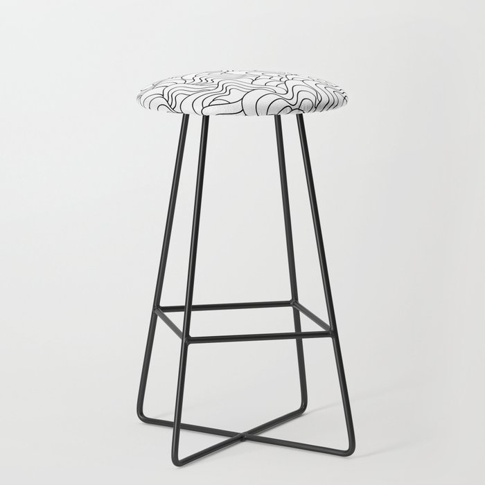 Abstract pattern - black and white. Bar Stool