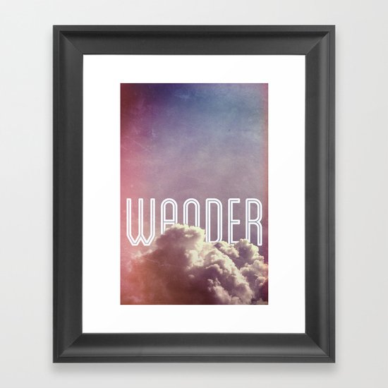Wander (vertical) Framed Art Print