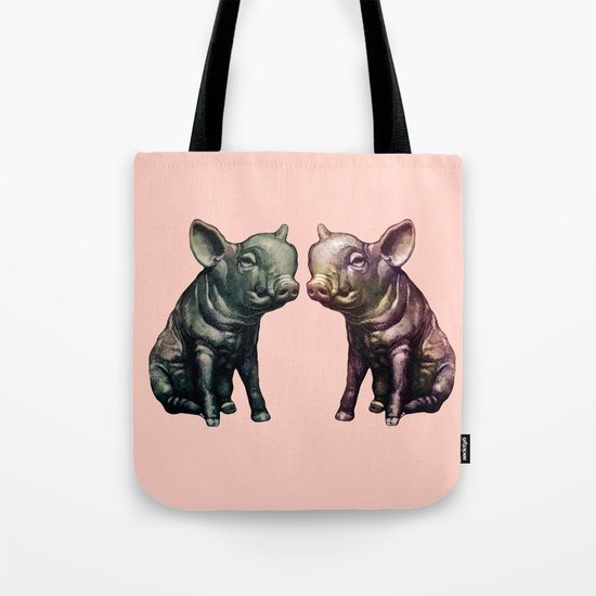 true love (pig love) Tote Bag