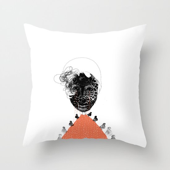 Moonrise mountain (mother earth cries) Throw Pillow