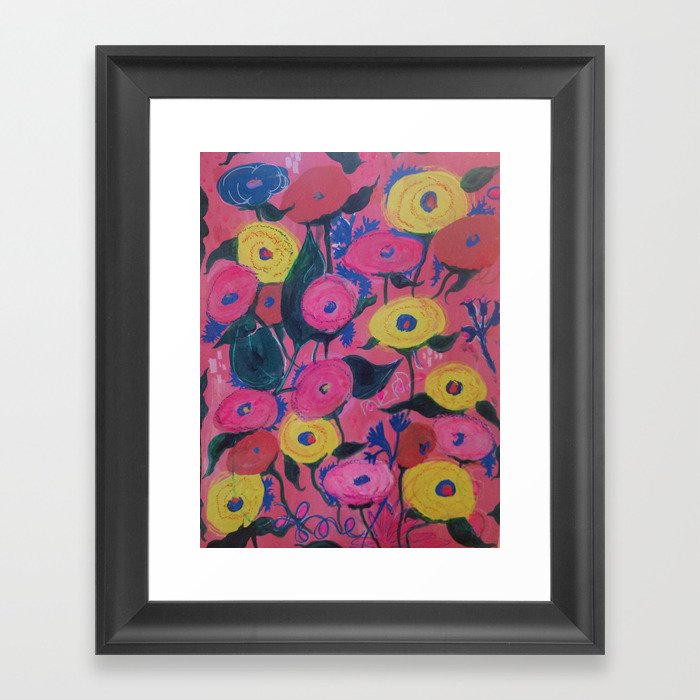 Poppy Pink Framed Art Print