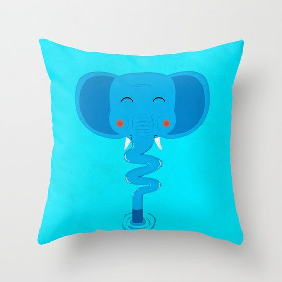 Elefun Throw Pillow